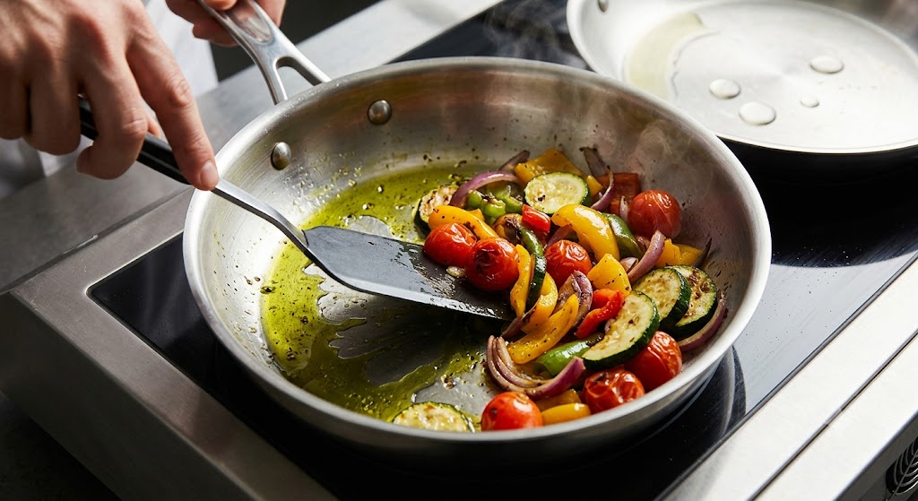 Comment bien utiliser une poêle inox sans que ça accroche Smarty Chef