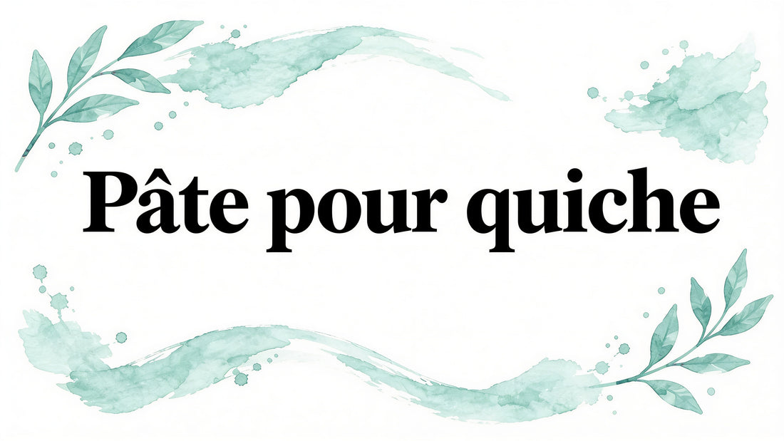 Recette Pate pour quiche