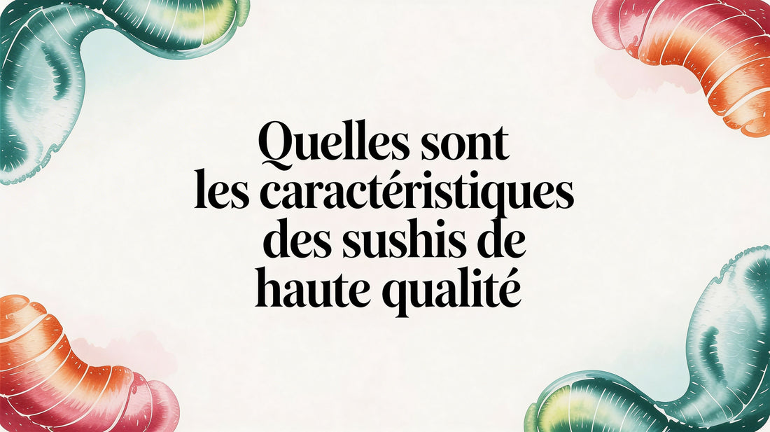 Quelles sont les caractéristiques des sushis de haute qualité?