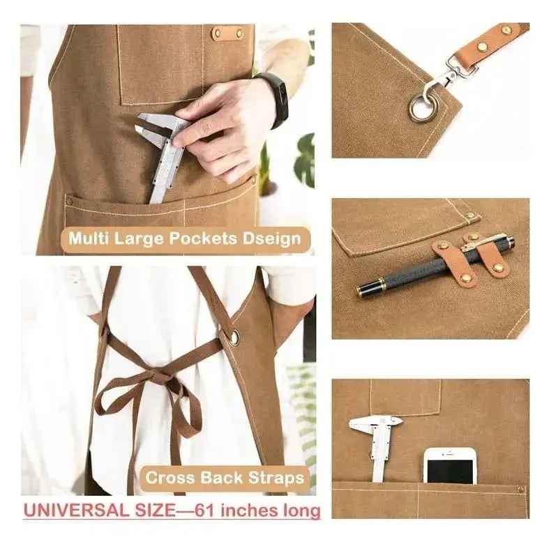 Tablier Cuisine Homme KITCHWEAR™ | Tablier imperméable Couleur Kaki