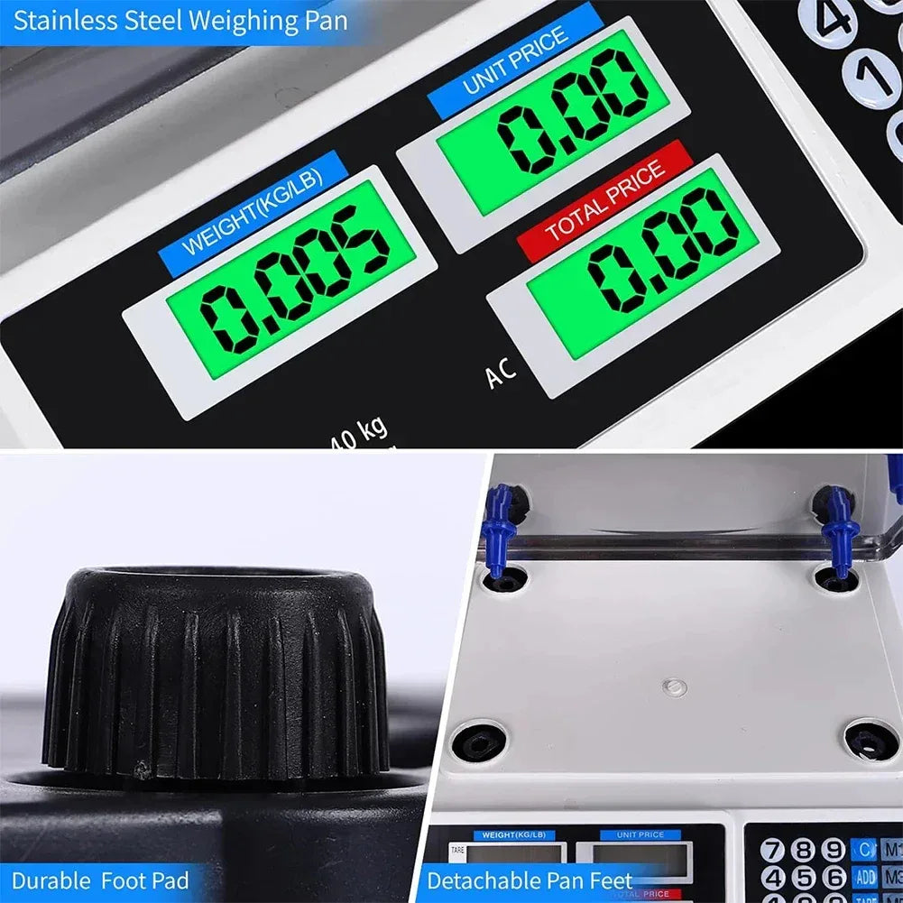 Balance de cuisine professionnelle 40 kg MARKETSCALE PRO pour marché