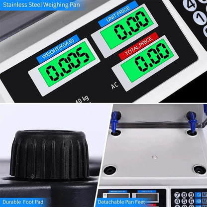 Balance de cuisine professionnelle 40 kg MARKETSCALE PRO pour marché