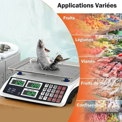 Balance de cuisine professionnelle inox MARKETSCALE PRO haute précision ±1 g