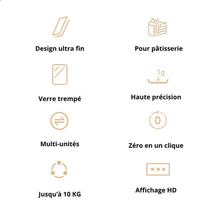 Balance de cuisine WEIGHLY™ |  Balance électronique 10KG/1G (NOUVEAU) Smarty Chef
