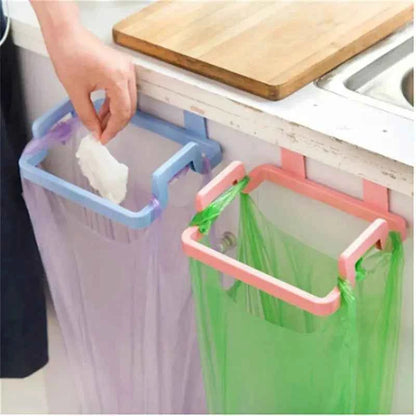 Hanging Trash Rubbish Bag Holder Garbage Rack Cupboard Cabinet Storage Rag Hanger Trash Can Bin Kitchen Accessories Gadget