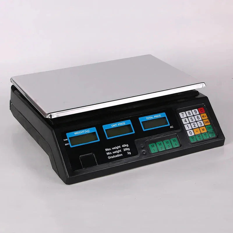 40KG Electronic Price Computing Scale Commercial  Price Scale Digital Scale LCD Backlight For Retail Store Restaurant Market Smarty Chef