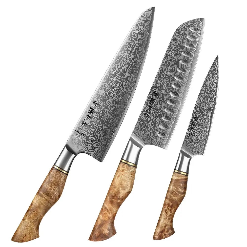 Couteaux Damas DAMASXPERT™ | Couteaux Laser Damas Haut Gamme Smarty Chef