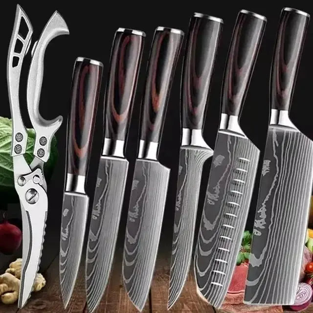 Couteaux Damas TITANCUT™ | Ensemble couteaux et Ciseaux Smarty Chef