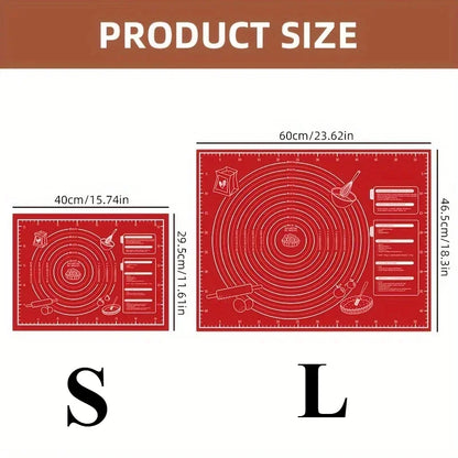 Tapis de cuisson silicone antidérapant rouge, vue 4