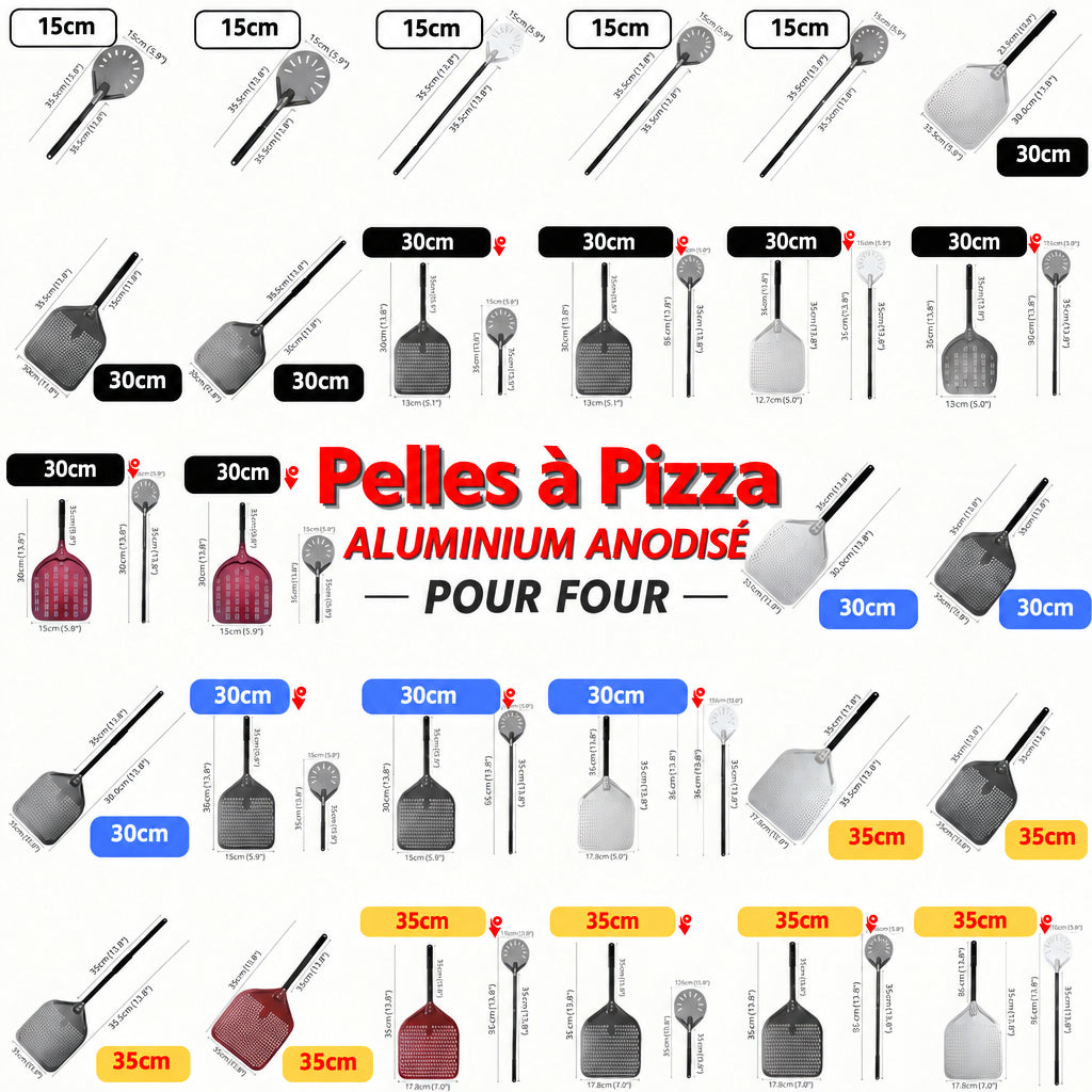 Pelle À Pizza En Aluminium Anodisé Pour Four