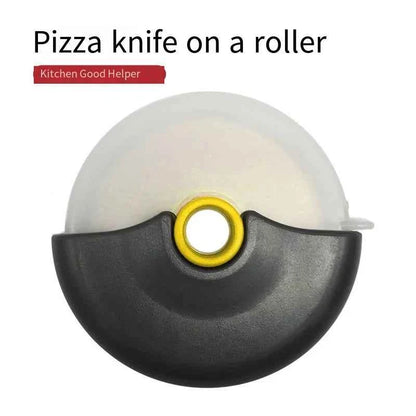 Roulette à pizza inox avec couvercle | Coupe-pizza 4 pouces