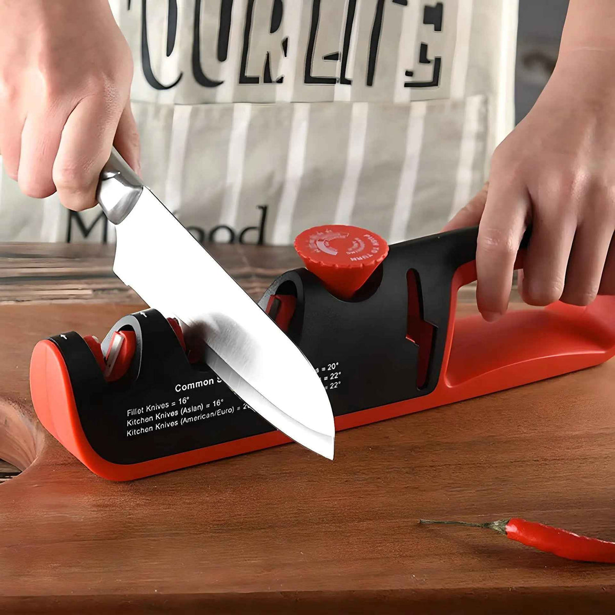 Aiguiseur Couteau | PRO-SHARPENER™ 4-EN-1 Professionnel + Porte-Couteaux En Bonus 🎁