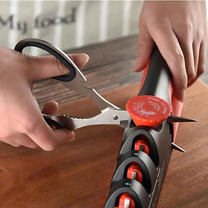 Aiguiseur Couteau | PRO-SHARPENER™ 4-EN-1 Professionnel + Porte-Couteaux En Bonus 🎁