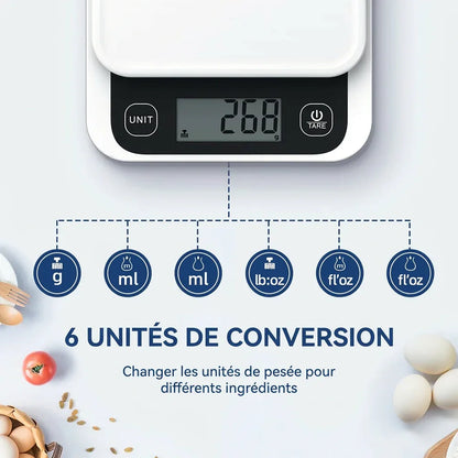 Balance Electronique Inteligente  5kg/1g | CaloriX™ Smarty Chef