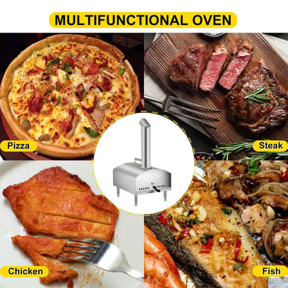 Four À Pizza | VEVOR  | INOX Au bois