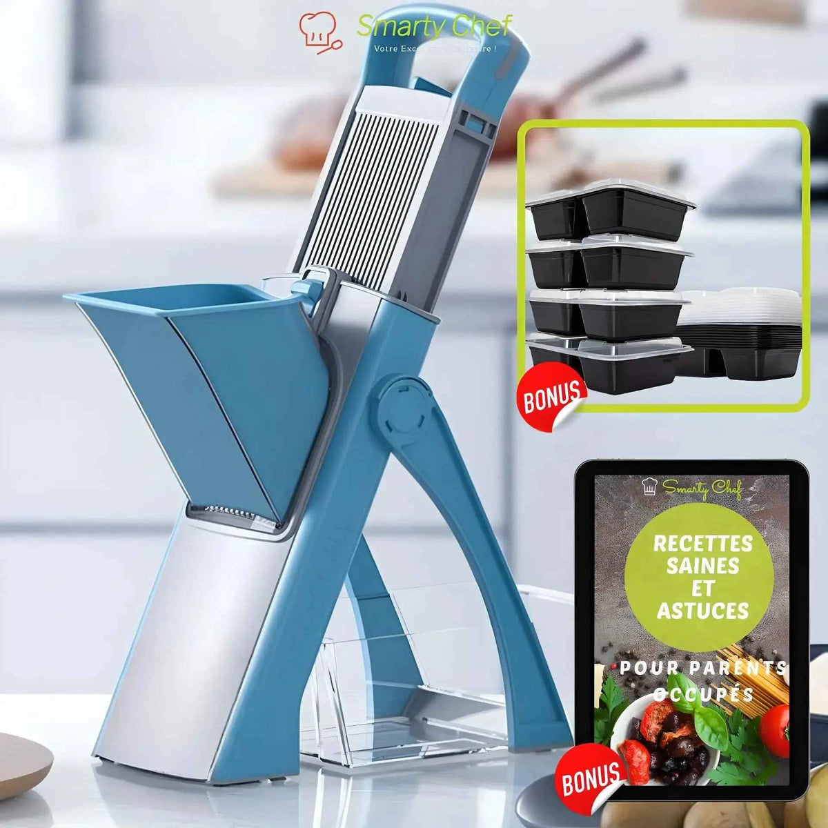 Mandoline Cuisine | QUIQPREP™  Coupe-légumes 4 EN  1