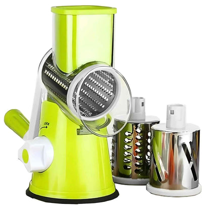 Mandoline Cuisine Rotative  3 EN 1  | MASTERSLICER™ | Mandoline Rotative Verte