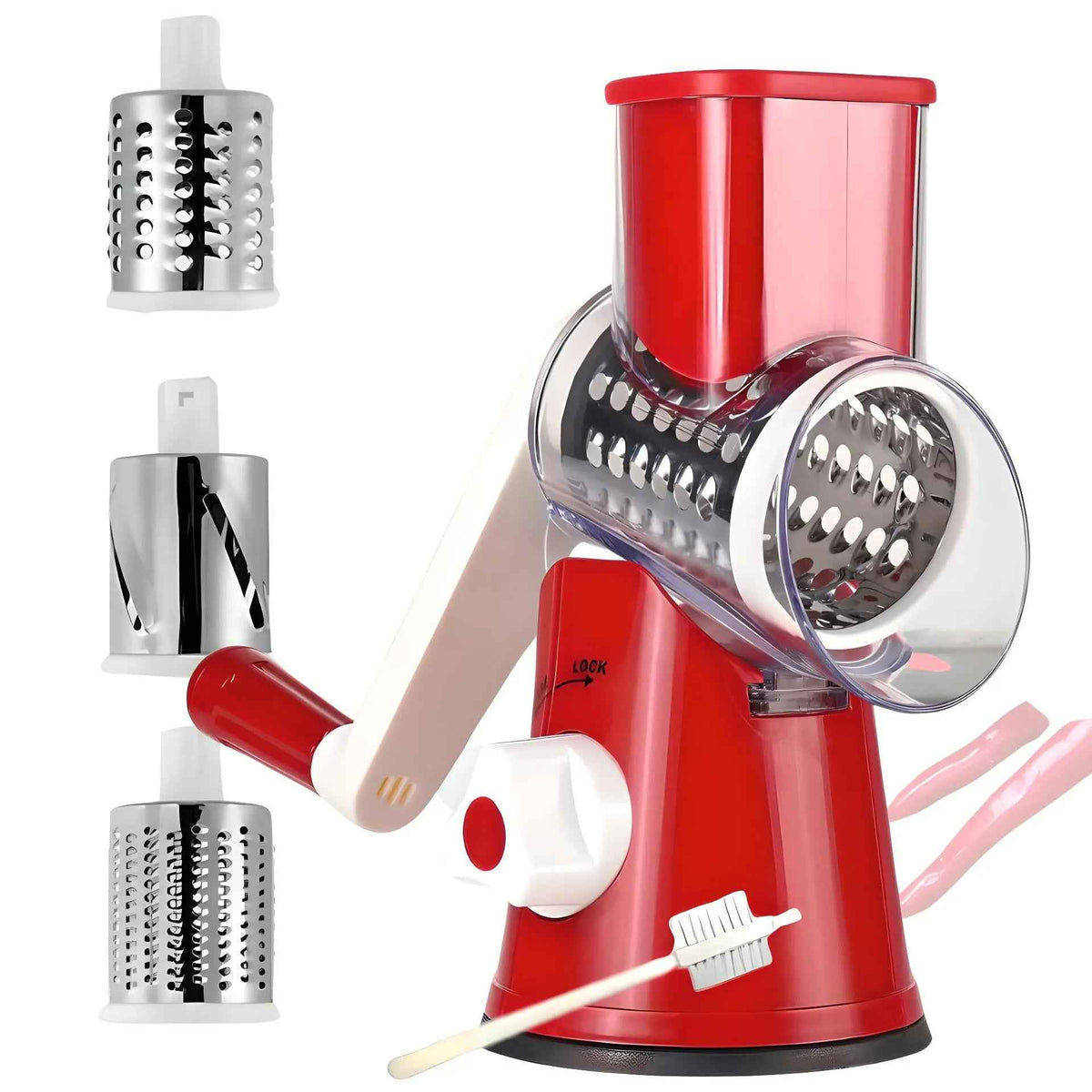 Mandoline Cuisine | MASTERSLICER™ | Rotative Rouge 3 EN 1