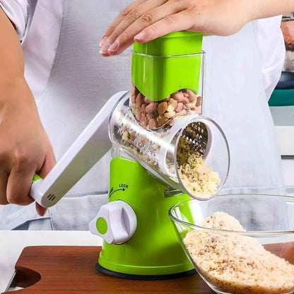 Mandoline Cuisine Rotative  3 EN 1  | MASTERSLICER™ | Mandoline Rotative Verte