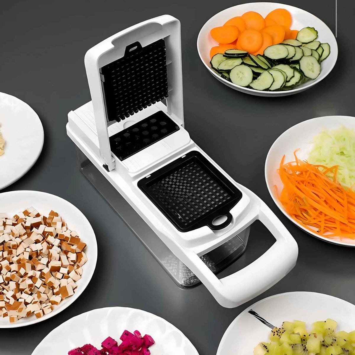 Mandoline Cuisine | VEGISLICER™  Multifonction 16 EN 1 Blanche