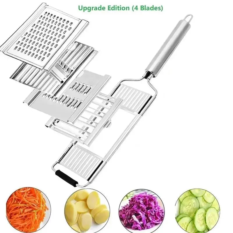 mandoline cuisine quatre lames inoxsteelpro