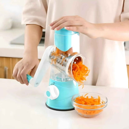Mandoline Cuisine Rotative  3 EN 1  | MASTERSLICER™ Bleue
