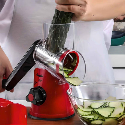 Mandoline Cuisine | MASTERSLICER™ | Rotative Rouge 3 EN 1