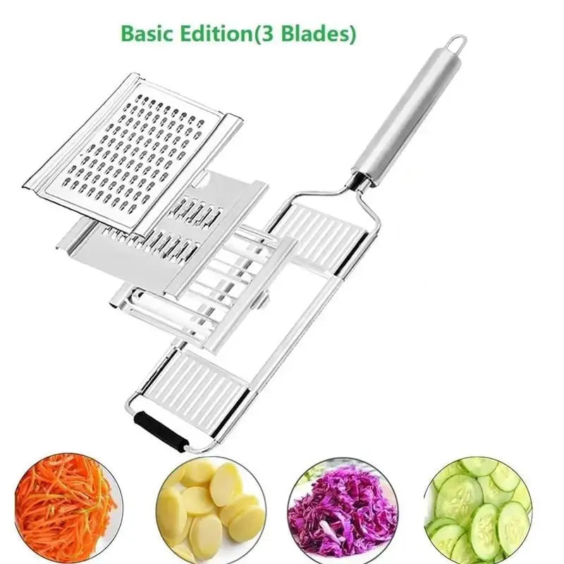 mandoline cuisine trois lames inoxsteelpro