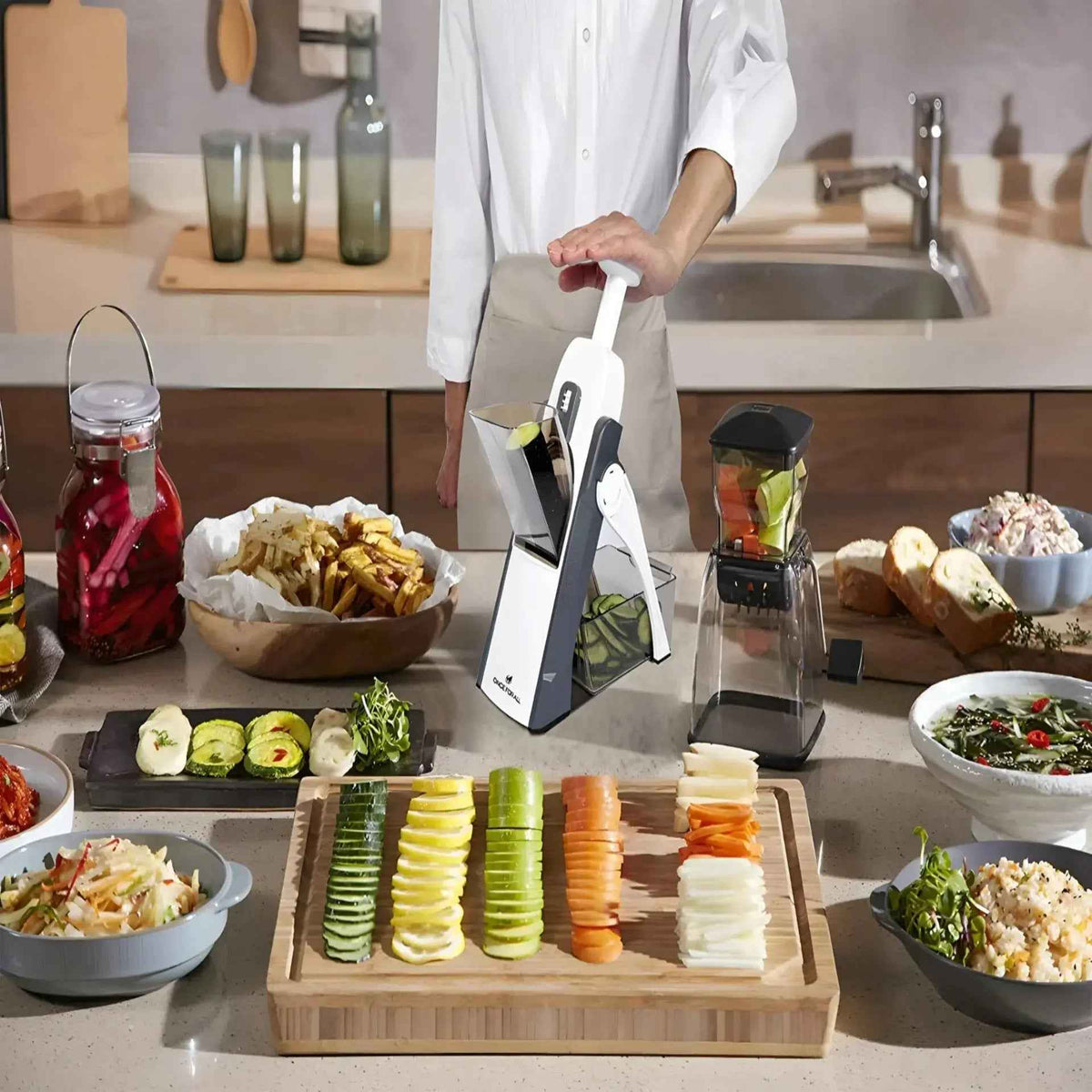 Mandoline Cuisine  | EASY-SLICER™  Coupe Légumes Multifonctions