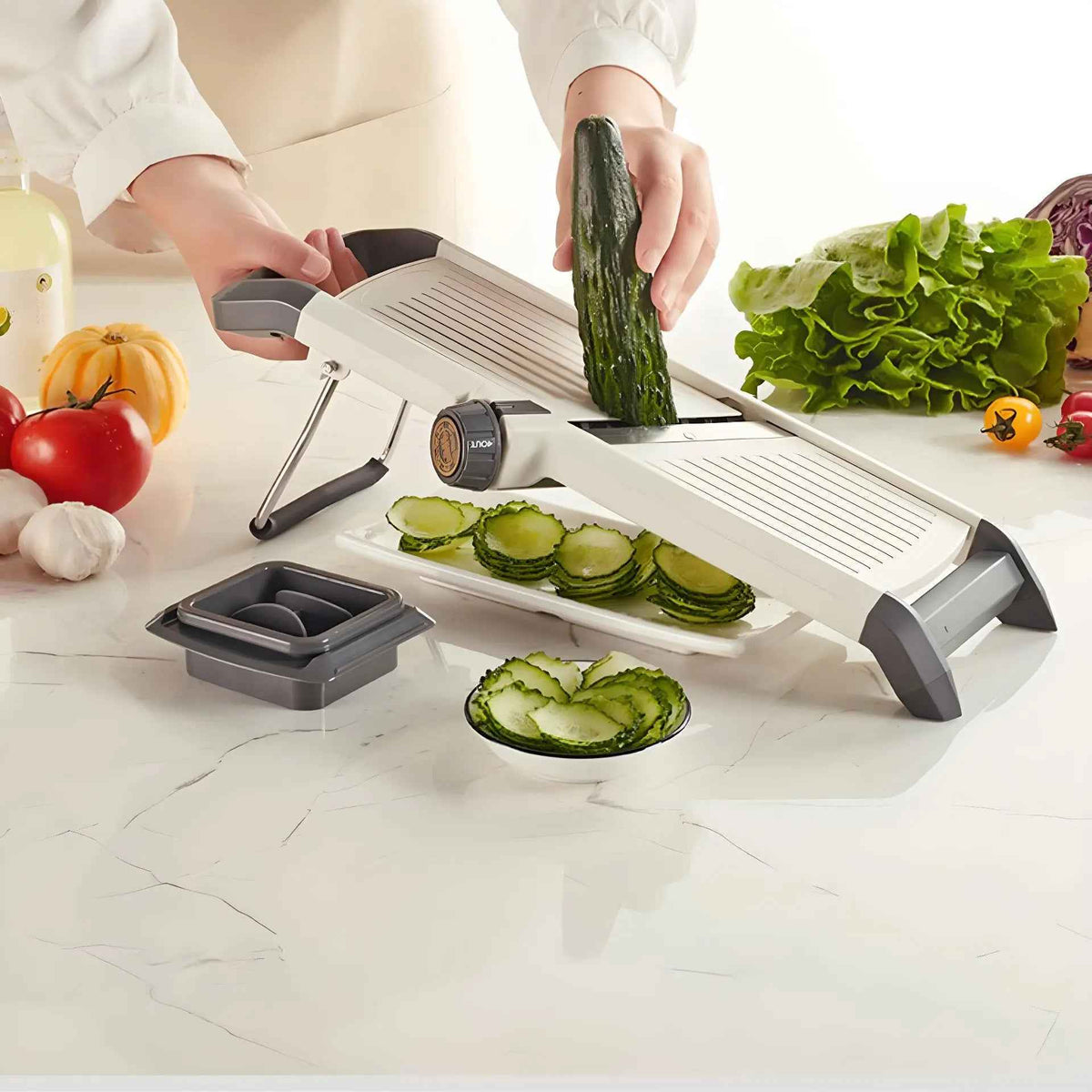Mandoline Japonaise | KUMOSLICER™ Blanche