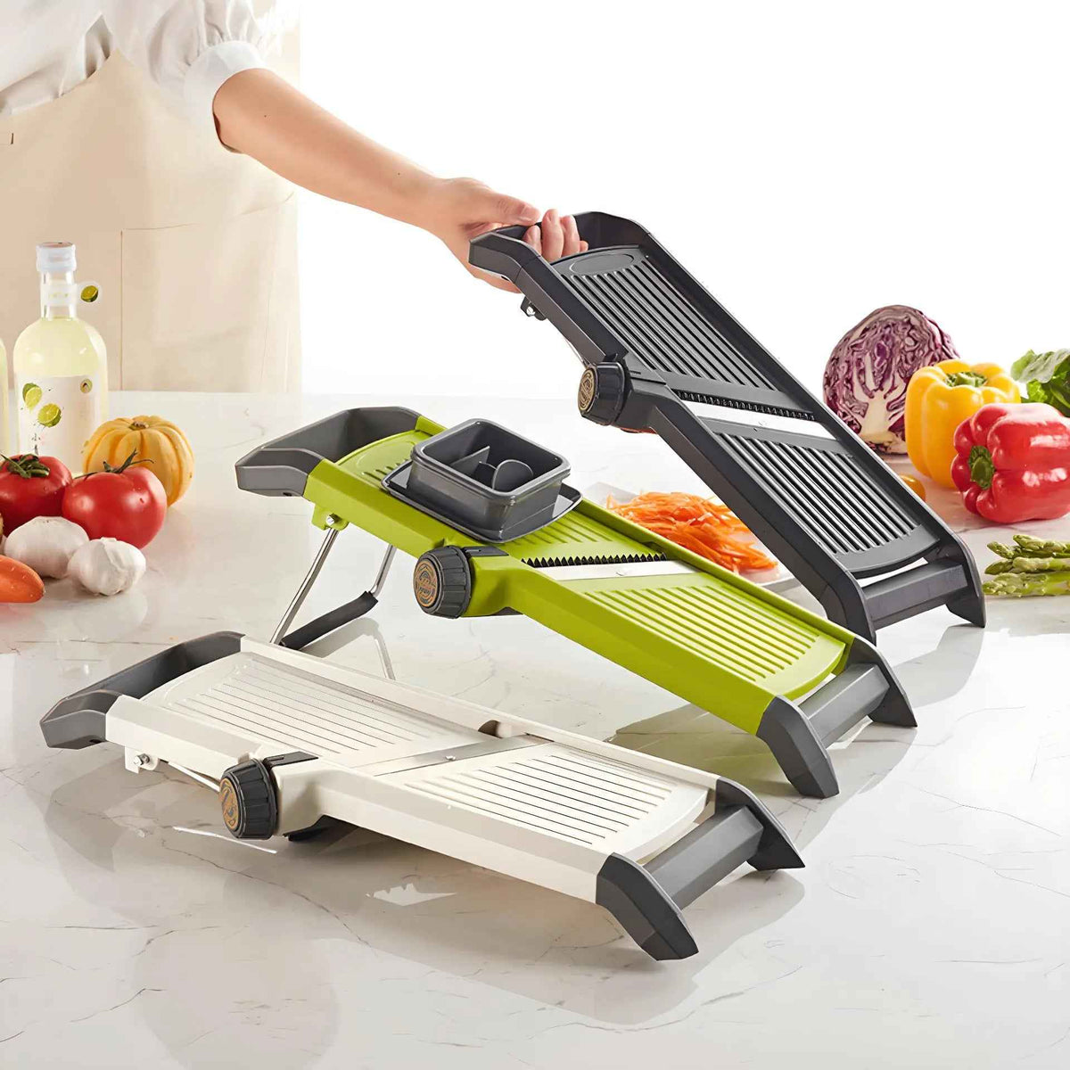 Mandoline Japonaise | KUMOSLICER™ Blanche