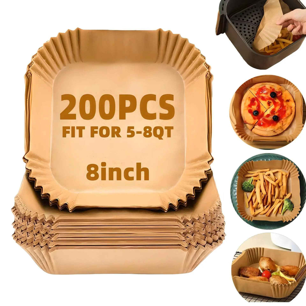 PAPIER SULFURISÉ  AIRFRYER | FRYLISSE™ PAPIER CUISSON AIRFRYER