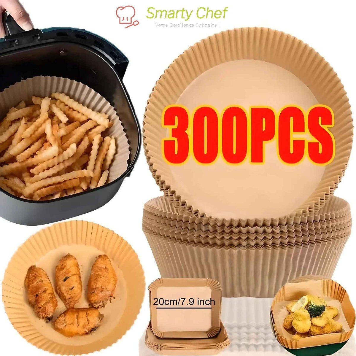 PAPIER SULFURISÉ  AIRFRYER | FRYLISSE™ PAPIER CUISSON AIRFRYER