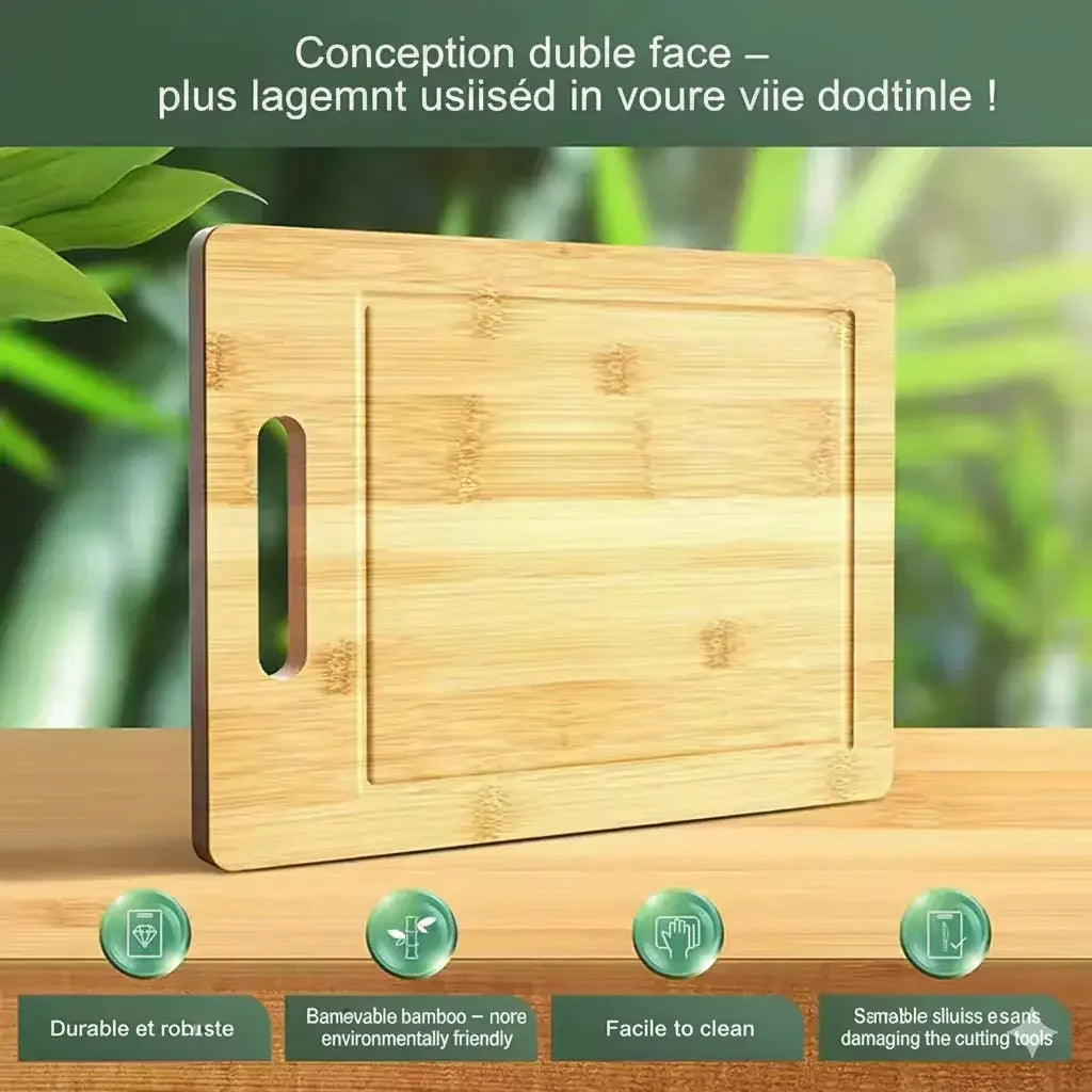 planche à decouper bois reversible robusta