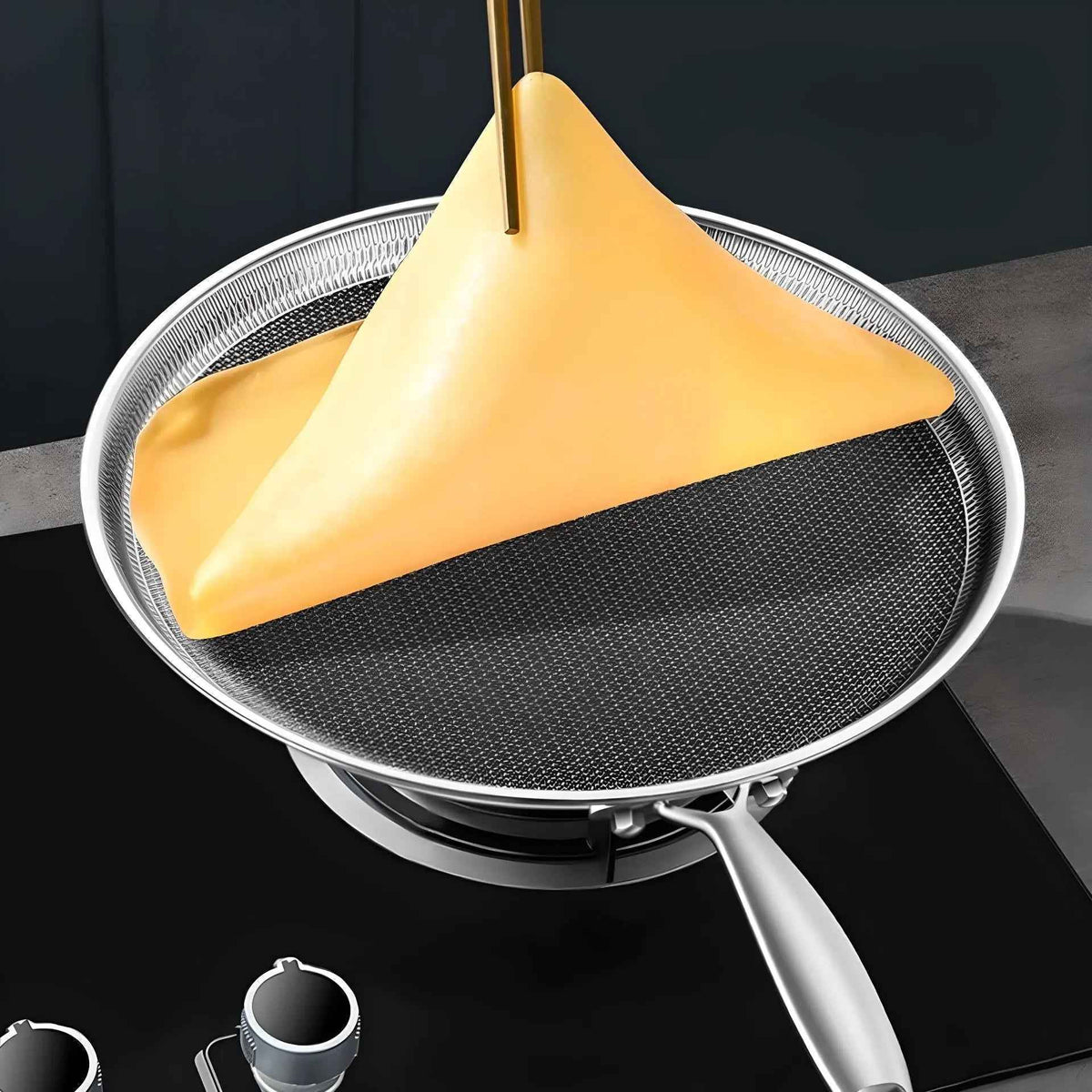 Poele Inox 28 CM | Poele à induction crêpes et pancakes | AURAPAN™