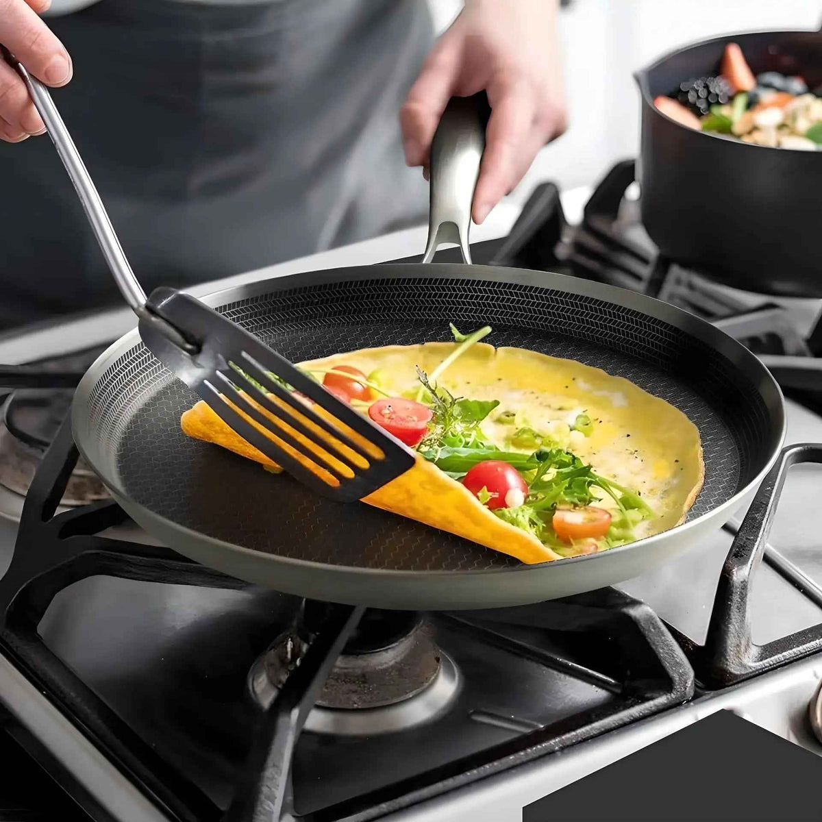 Poele Inox 28 CM | Poele à induction crêpes et pancakes | AURAPAN™
