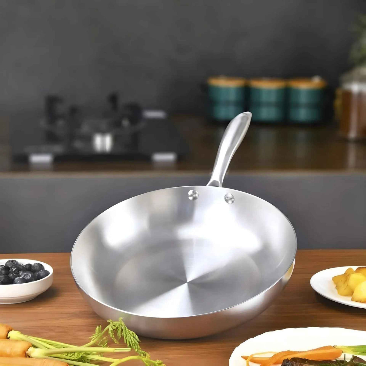 POELE INOX | POLYVALENTE 28CM | PERFCLAD™