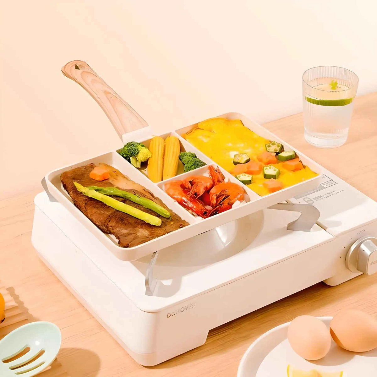 POELE TOUT-EN-UN À 4 COMPARTIMENTS | QUADCHEF™