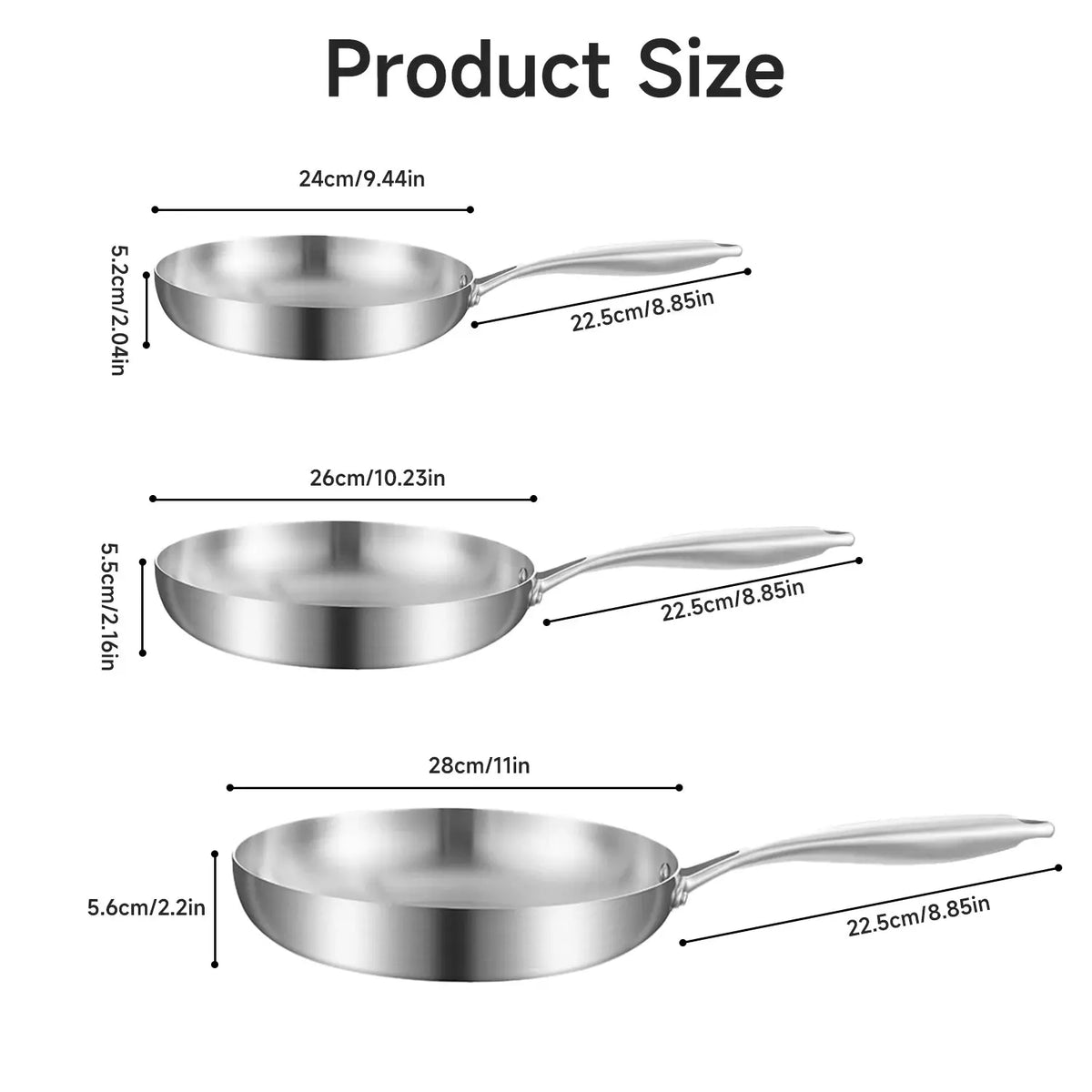 poele inox 28 cm premiumcook