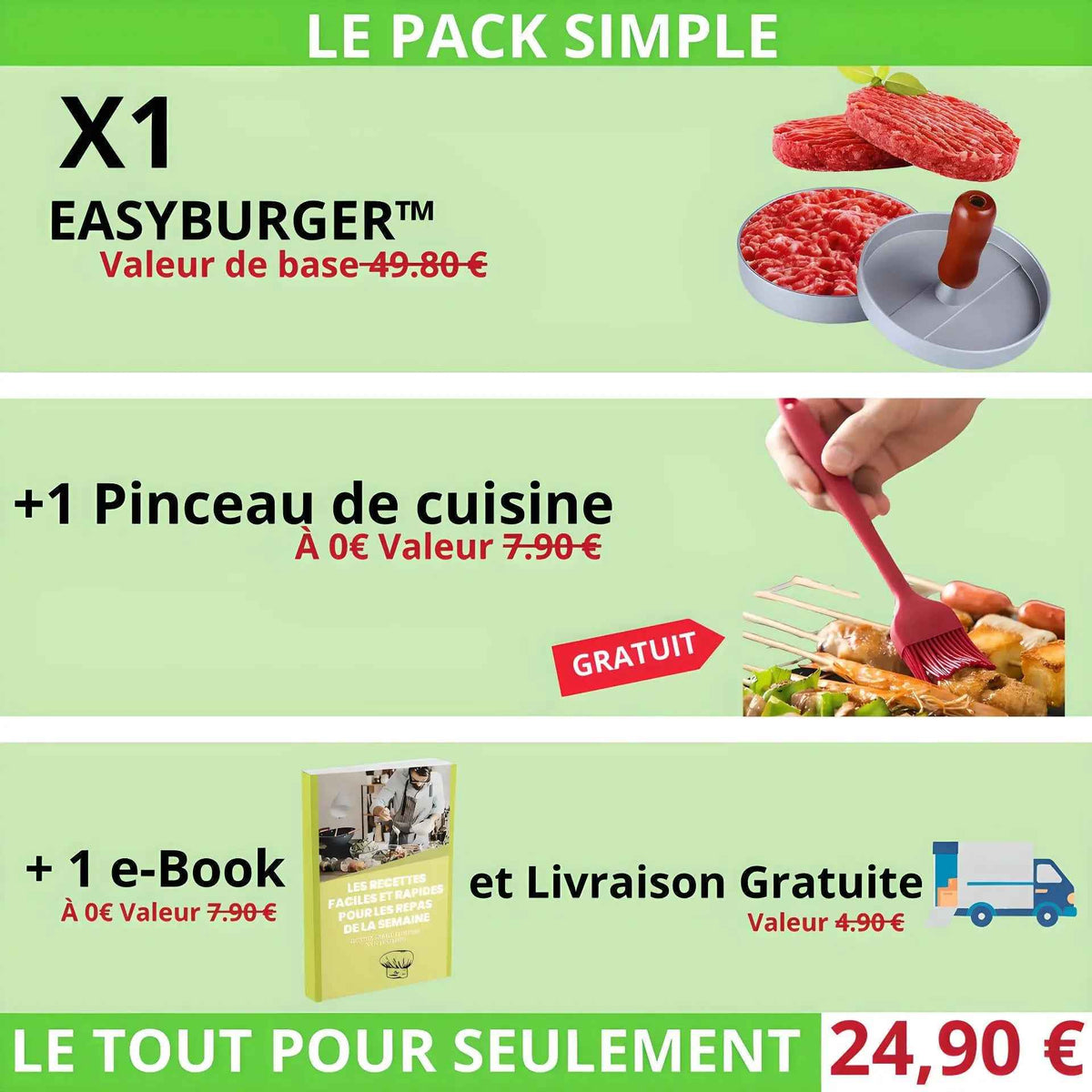 Presse À Steak Haché | EASYBURGER™ | Presse Viande Burger