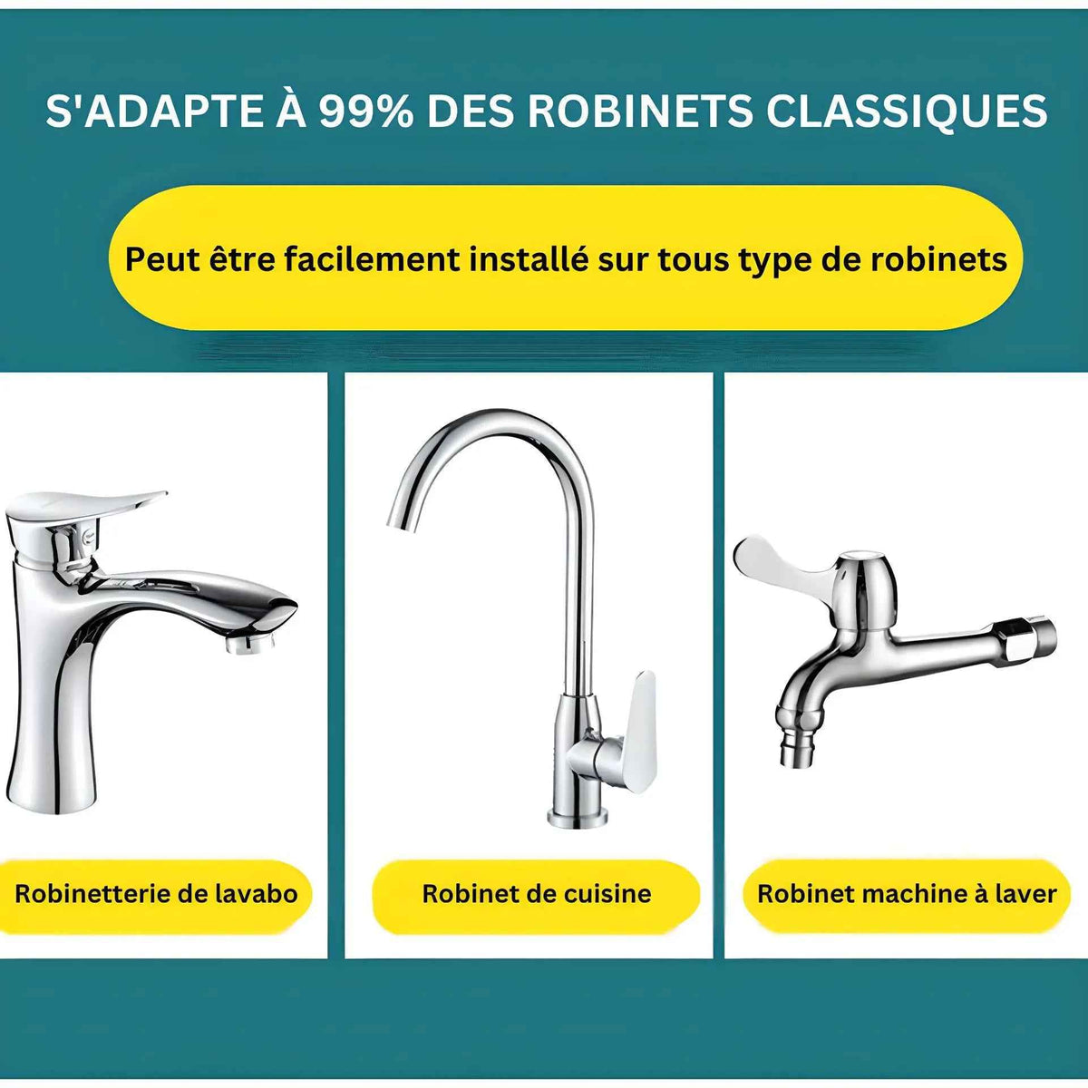 ROBINET CUISINE ET SDB | EASYFAUCET1440™ ROBINET UNIVERSEL 1440°
