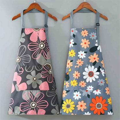 Tablier De Cuisine Femme TABLY™ | Tablier À Fleurs Imperméable