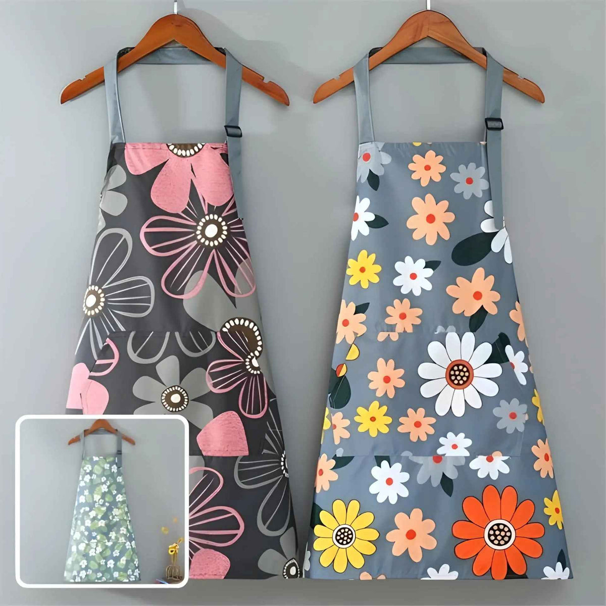 Tablier De Cuisine Femme TABLY™ | Tablier À Fleurs Imperméable