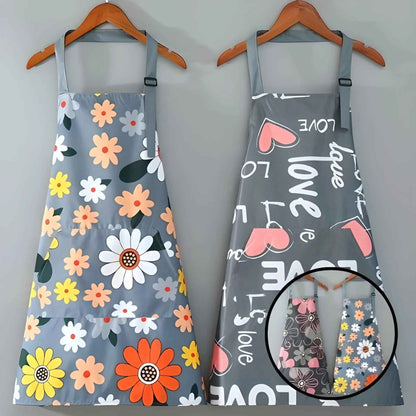 Tablier De Cuisine Femme TABLY™ | Tablier À Fleurs Imperméable