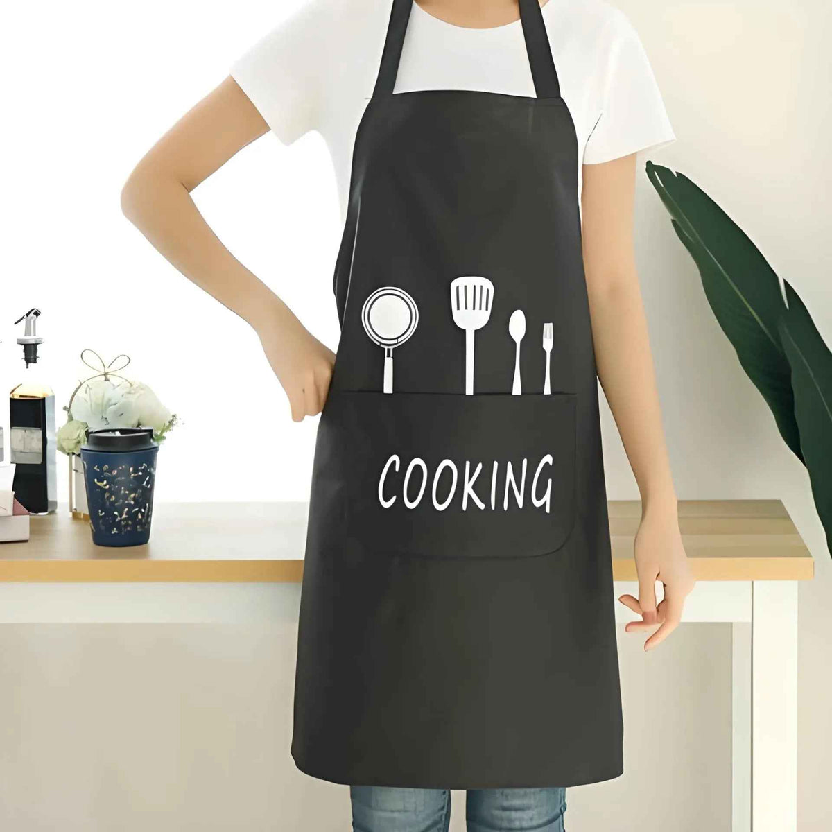 Tablier de cuisine femme APRONIX™ | Tablier Élegant Imperméable