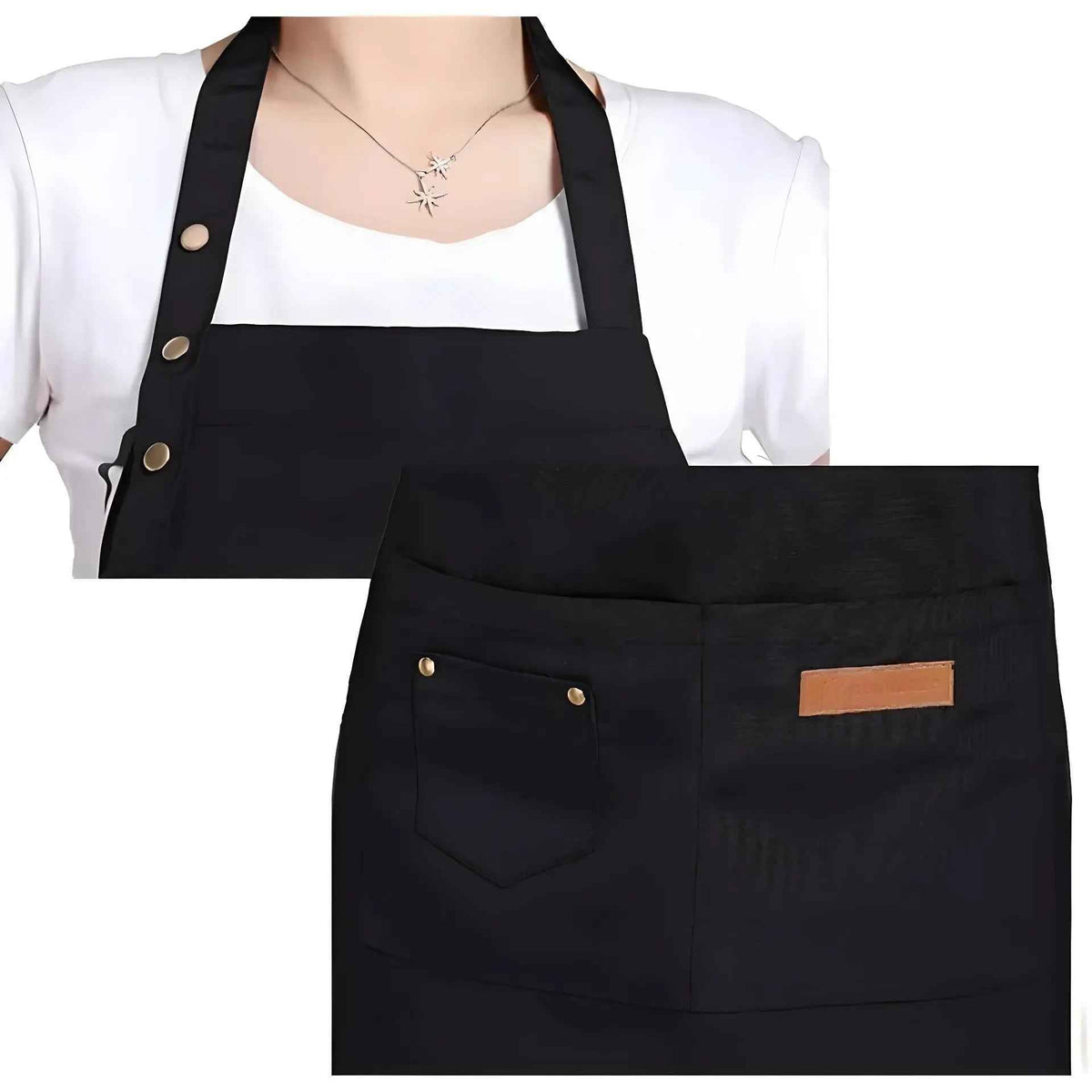 Tablier de cuisine COOKSY™ | Tablier Imperméable Homme Femme Noir