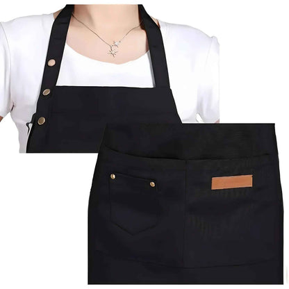 Tablier de cuisine COOKSY™ | Tablier Imperméable Homme Femme Noir