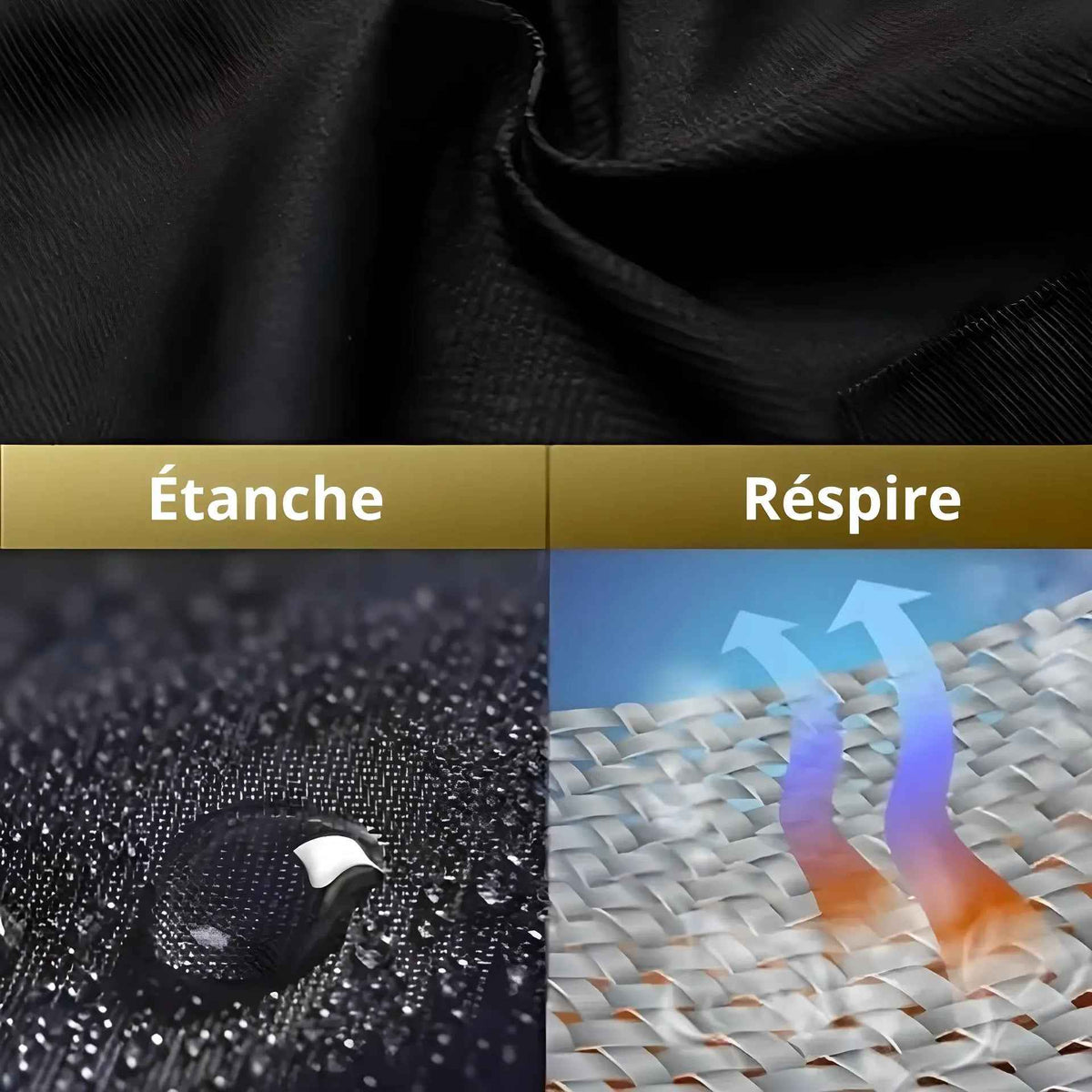 Tablier de cuisine COOKSY™ | Tablier Imperméable Homme Femme Noir