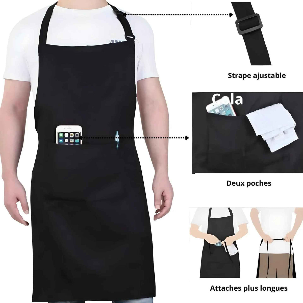 Tablier de cuisine PREPGLOW™ | Tablier Unisex Professionnel