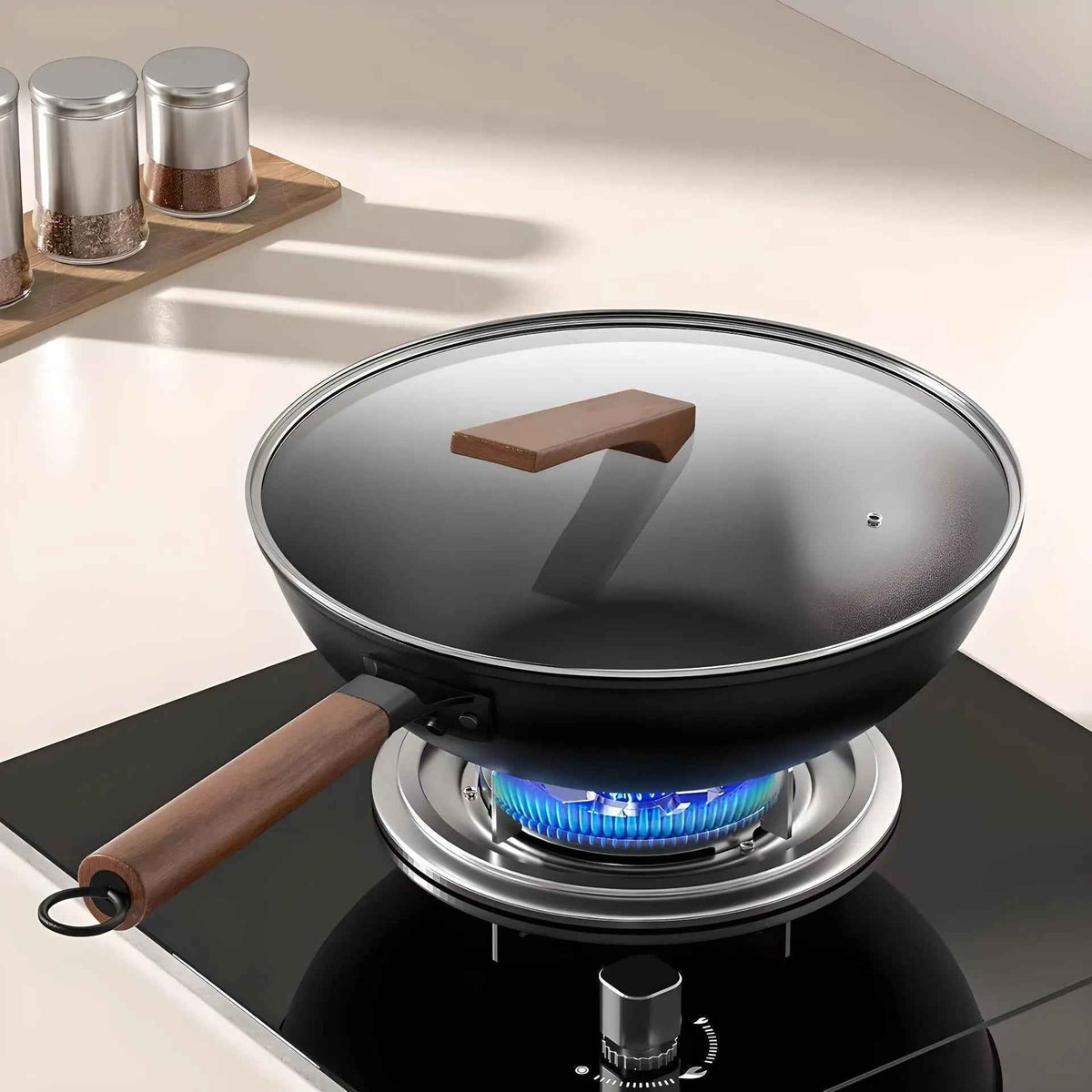 WOK  |  KUROKO™ EN ACIER CARBONE NOIR PRÉ-ASSAISONNÉ